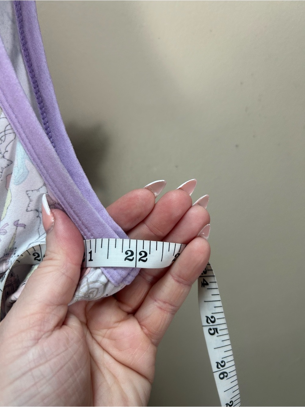 Sleeveless Lavender-Trim Printed Mini Dress - Picture 7 of 10